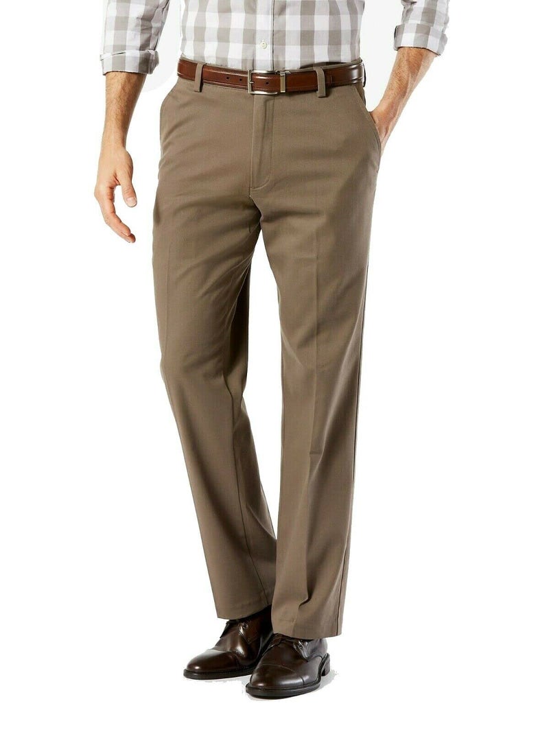 Dockers Men's Straight Fit Easy Khaki Pants, Dark Pebble, 34W x 32L - Image 1